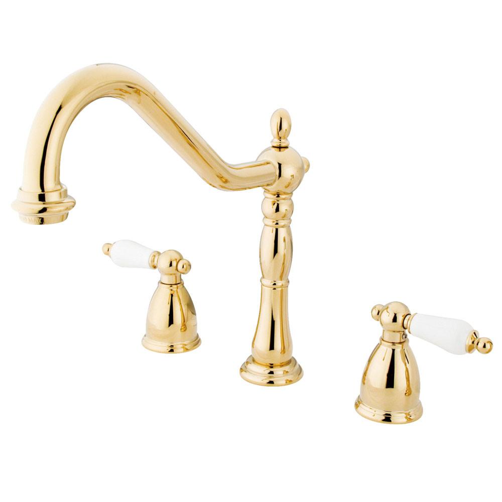 Kingston Brass Polished Brass 8" Centerset Kitchen Faucet KB1792PLLS