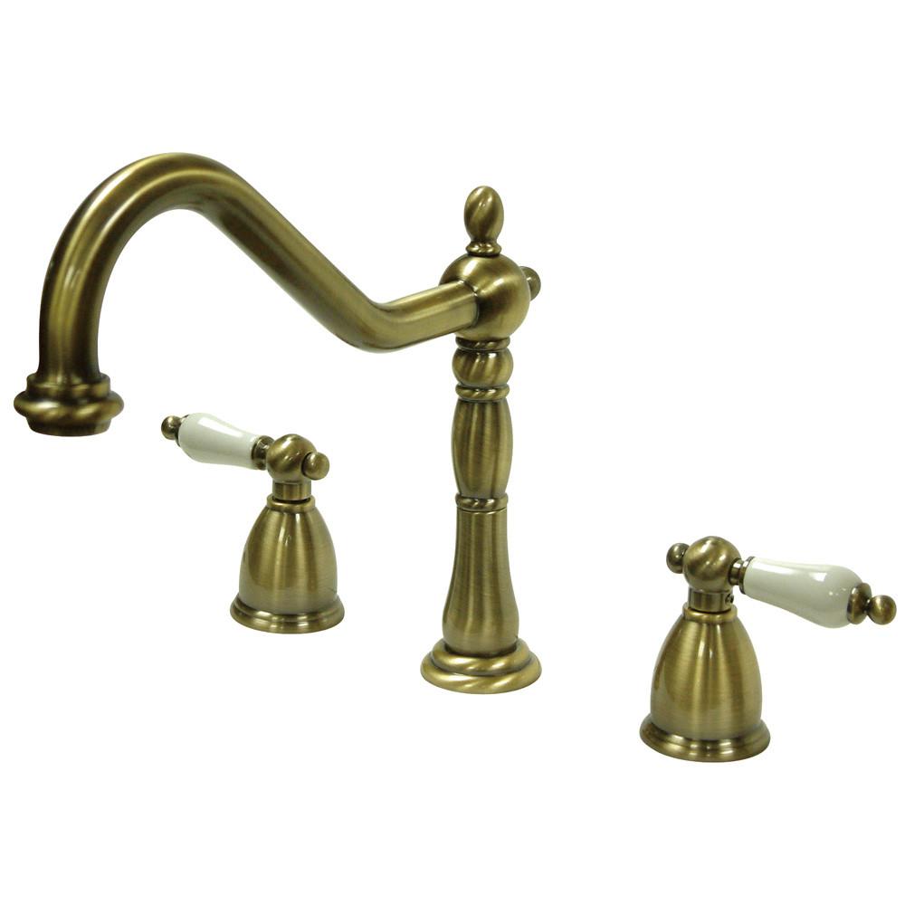 Kingston Brass Vintage Brass 8" Center Kitchen Faucet without Deck KB1793PLLS