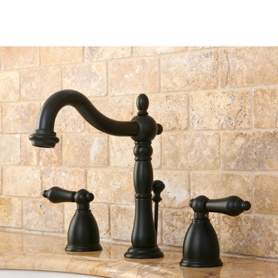 Kingston Brass Oil Rubbed Bronze Two Handle Widespread Bathroom Faucet KB1975AL