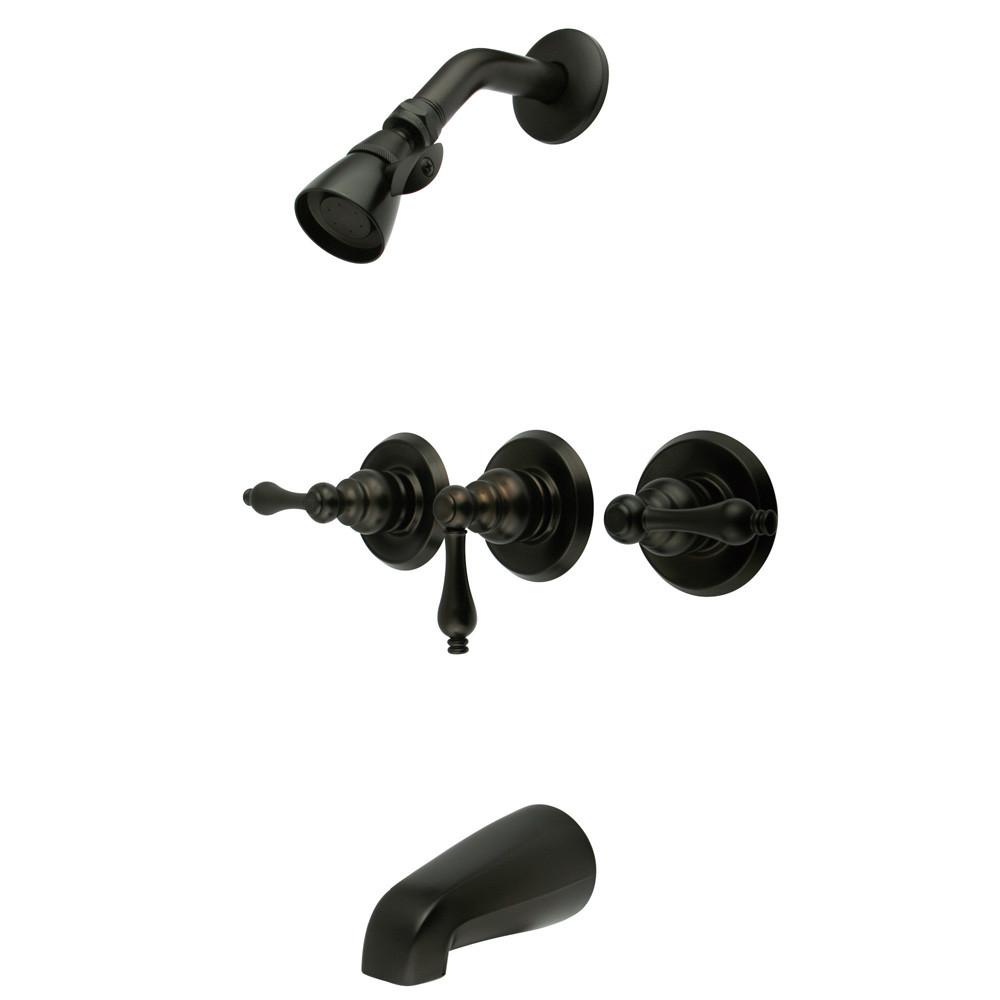 Magellan Oil Rubbed Bronze Three Handle Tub & Shower Combo Faucet KB235AL