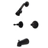 Kingston Oil Rubbed Bronze Two Handle Tub and Shower Combination Faucet KB245AL