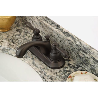 Kingston Oil Rubbed Bronze 2 Handle Centerset Bathroom Faucet w drain KB2605AL