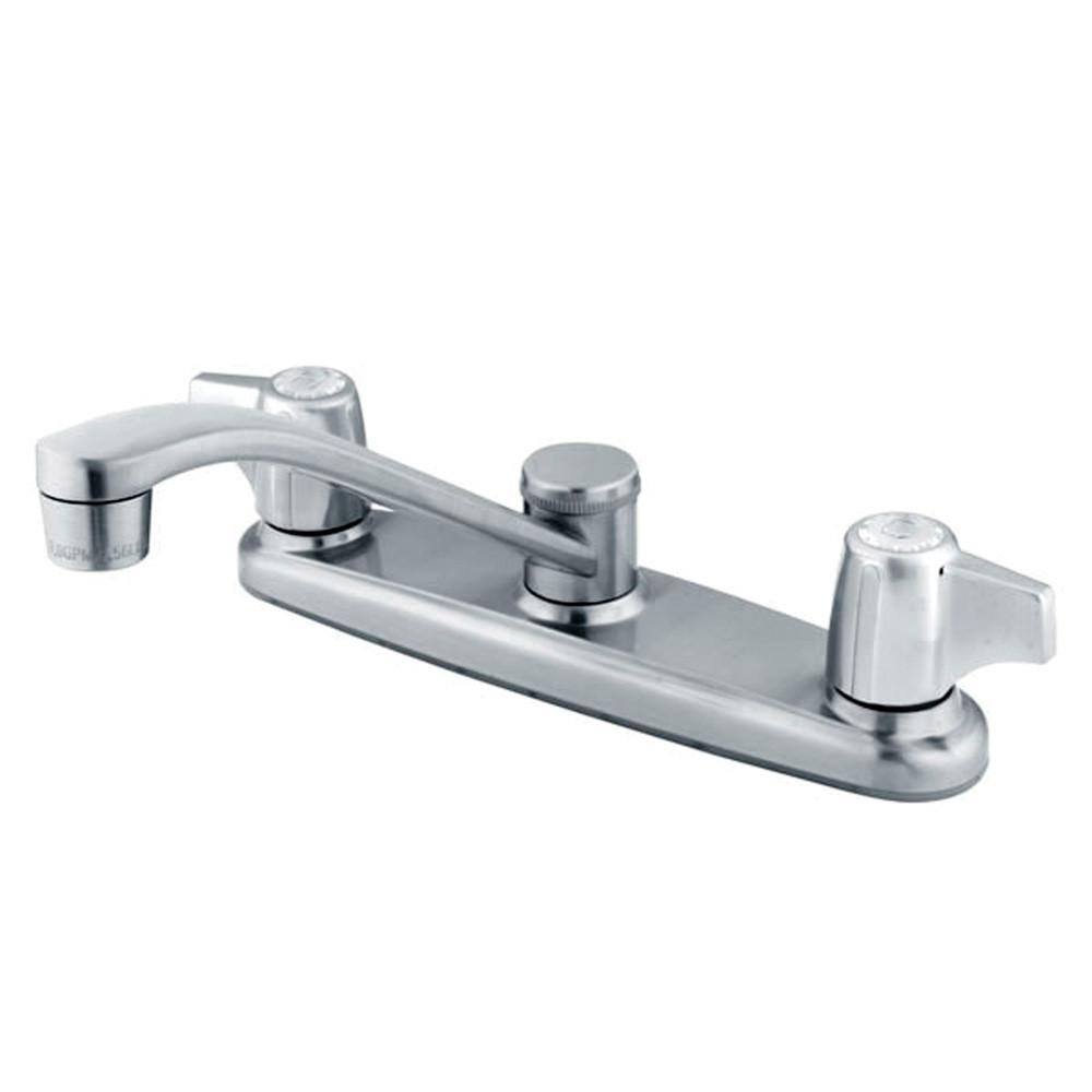 Kingston Brass Chrome Twin Canopy Handle 8" Kitchen Faucet KB261