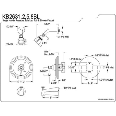 Magellan Chrome Single Handle Tub and Shower Combination Faucet KB2631BL