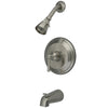 Kingston Brass Satin Nickel Single Handle Tub and Shower Combo Faucet KB2638EL