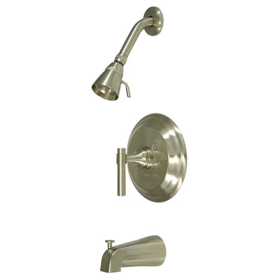 Kingston Satin Nickel Single Handle Tub and Shower Combination Faucet KB2638ML