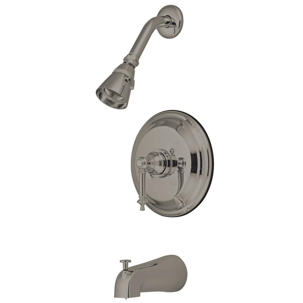 Kingston Brass Satin Nickel Templeton Tub & Shower Combination Faucet KB2638TL