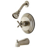 Kingston Brass KB2638ZX Tub and Shower Combination Faucet Satin Nickel