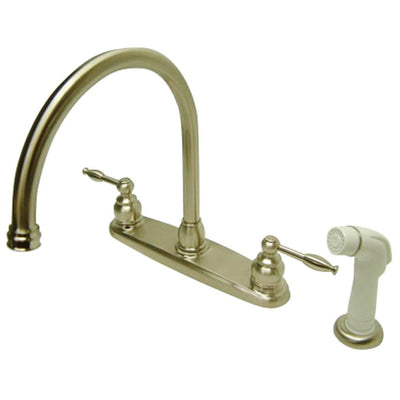 Kingston Brass Satin Nickel 8" Goose Neck Kitchen Faucet KB2798KL