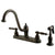 Kingston Oil Rubbed Bronze Templeton 8" Kitchen Faucet With Sprayer KB3115TLBS