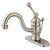 Kingston Satin Nickel Single Handle 4" Centerset Bathroom Faucet KB3408BL