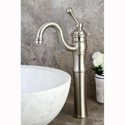 Kingston Brass Satin Nickel Single Handle Vessel Sink Bathroom Faucet KB3428BL