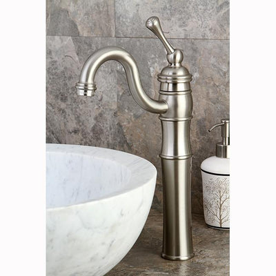 Kingston Brass Satin Nickel Single Handle Vessel Sink Bathroom Faucet KB3428BL