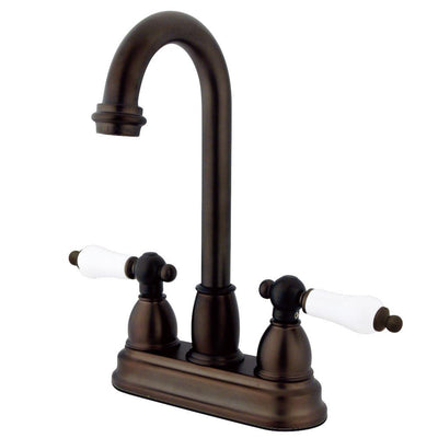 Kingston Oil Rubbed Bronze Two Handle 4" Centerset Bar Prep Sink Faucet KB3495PL