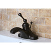 Kingston Oil Rubbed Bronze Single Handle 4" Centerset Bathroom Faucet KB3545BL