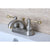 Kingston Satin Nickel / Polished Brass 4" Centerset Bathroom Faucet KB3609BL