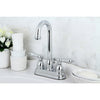 Kingston Chrome two handle 4" Centerset Bathroom Faucet with Pop-up KB3611AL