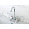 Kingston Silver Sage Chrome 4" Centerset Bathroom Faucet With Drain KB3611ZL