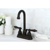 Kingston Oil Rubbed Bronze 2 handle 4" Centerset Bathroom Faucet KB3615AL