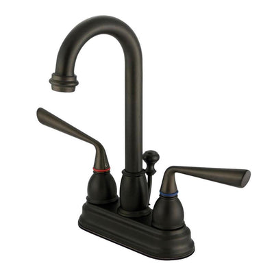 Kingston Silver Sage Oil Rubbed Bronze 4" Centerset Bathroom Faucet KB3615ZL