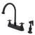 Kingston Oil Rubbed Bronze Two Handle 8" Kitchen Faucet w Sprayer KB3755AXBS