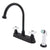 Kingston Oil Rubbed Bronze Two Handle 8" Kitchen Faucet w White Sprayer KB3755PX