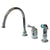 Kingston Chrome Single Handle Kitchen Faucet with Chrome Sprayer KB3811BLSP