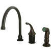 Kingston Brass Oil Rubbed Bronze Georgian kitchen faucet with sprayer KB3815GLSP