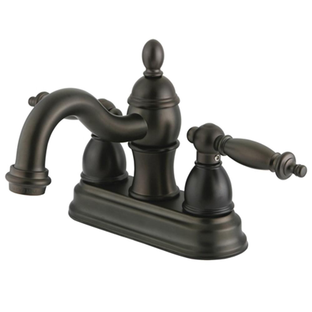 Kingston Brass Oil Rubbed Bronze Templeton 4" Centerset Bathroom Faucet KB3905TL