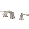 Kingston Satin Nickel 2 Handle Widespread Bathroom Faucet w Pop-up KB3978BL