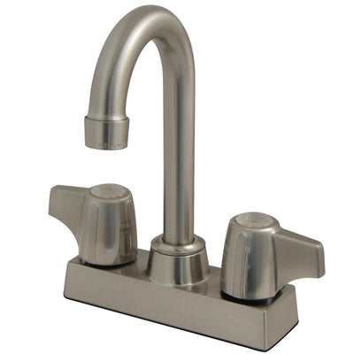 Kingston Brass Satin Nickel Two Handle 4" Centerset Bar Faucet KB460SN