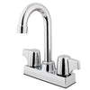 Kingston Brass Chrome Two Handle 4" Centerset Bar Prep Sink Faucet KB460