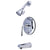 Kingston Silver Sage Chrome Tub & Shower Combination Faucet W Diverter KB46310ZL