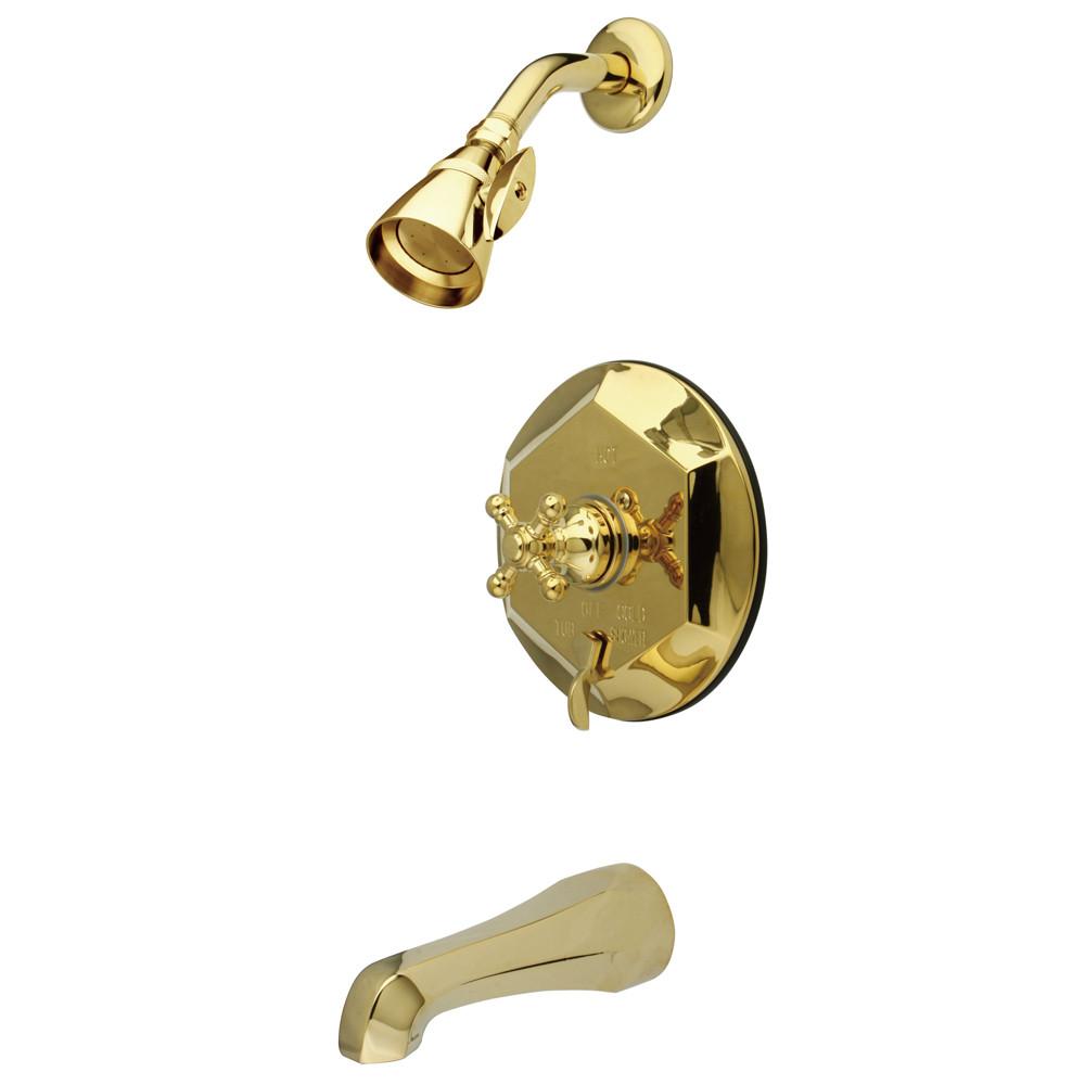 Kingston Polished Brass Single Handle Tub & Shower Combination Faucet KB46320BX