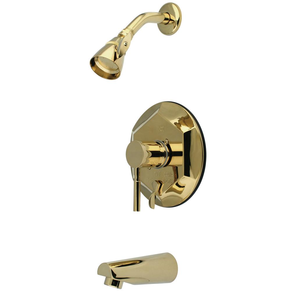 Kingston Concord Polished Brass Single Handle Tub & Shower Faucet KB46320DL