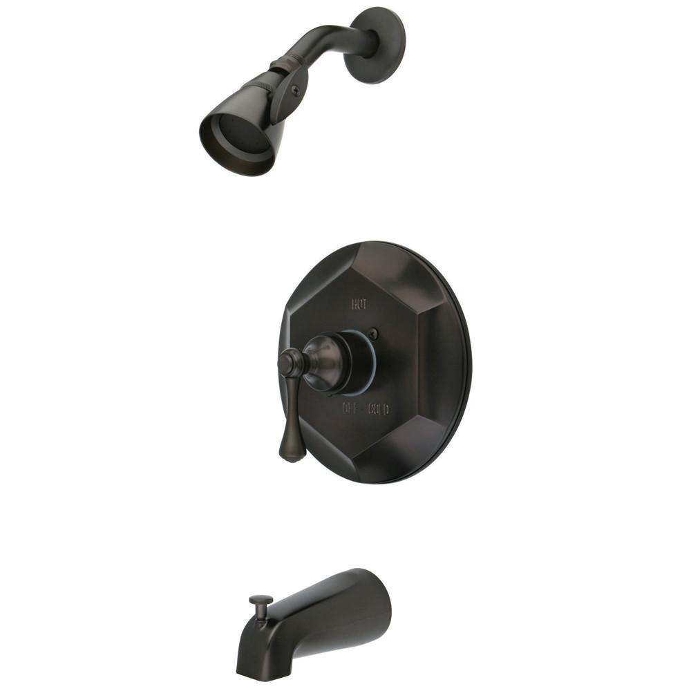 Kingston Oil Rubbed Bronze Single Handle Tub & Shower Combo Faucet KB4635BL