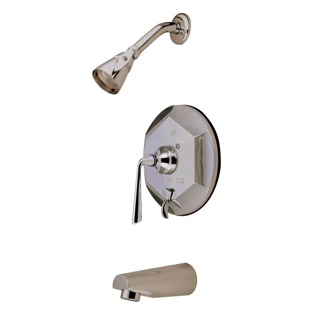 Kingston Silver Sage Satin Nickel Tub & Shower Combination Faucet KB46380ZL