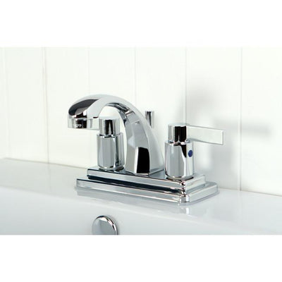 Kingston Chrome NuvoFusion Euro 4" Centerset bathroom Faucet w/ Pop-Up KB4641NDL