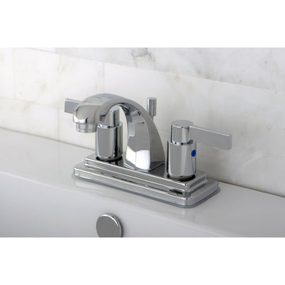 Kingston Chrome NuvoFusion Euro 4" Centerset bathroom Faucet w/ Pop-Up KB4641NDL