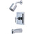 Kingston Brass Claremont Chrome Tub and Shower Combination Faucet KB4651CQL