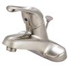 Kingston Satin Nickel Single Handle 4" Centerset Bathroom Faucet KB518B