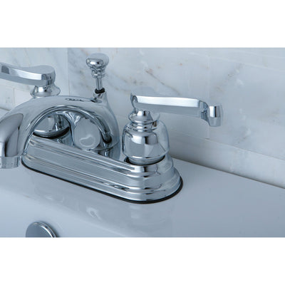 Kingston Brass Chrome 2 Handle 4" Centerset Bathroom Faucet with Pop-up KB5601FL