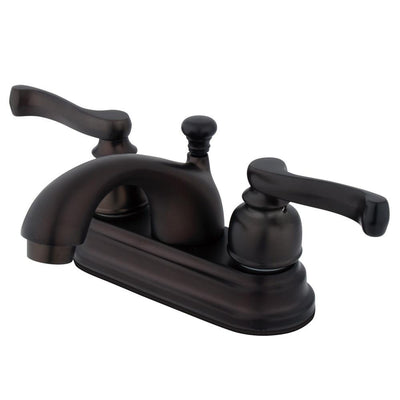 Kingston Oil Rubbed Bronze 2 Handle 4" Centerset Bathroom Faucet KB5605FL