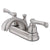 Kingston Satin Nickel 2 Handle 4" Centerset Bathroom Faucet with Pop-up KB5608FL