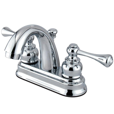 Kingston Brass Chrome 2 Handle 4" Centerset Bathroom Faucet with Pop-up KB5611BL