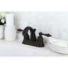 Kingston Oil Rubbed Bronze 2 Handle 4" Centerset Bathroom Faucet KB5615AL