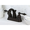 Kingston Oil Rubbed Bronze 2 Handle 4" Centerset Bathroom Faucet KB5615AL