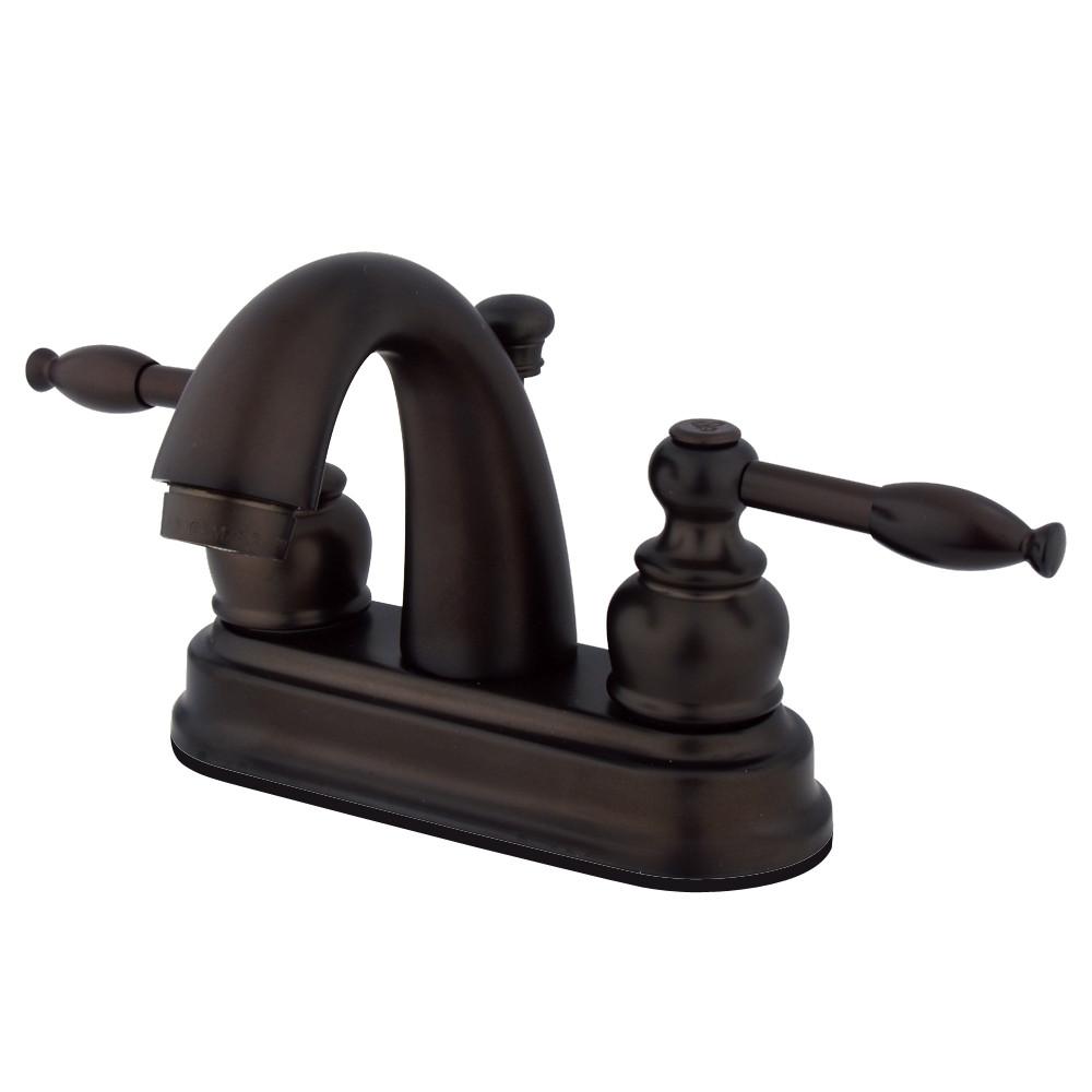 Kingston Oil Rubbed Bronze 2 Handle 4" Centerset Bathroom Faucet KB5615KL