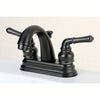 Kingston Oil Rubbed Bronze 2 Handle 4" Centerset Bathroom Faucet KB5615NML