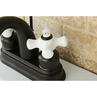 Kingston Oil Rubbed Bronze 2 Handle 4" Centerset Bathroom Faucet KB5615PX